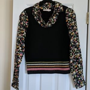 Tody Burch Hallandale Layer Look Mixed Media Top